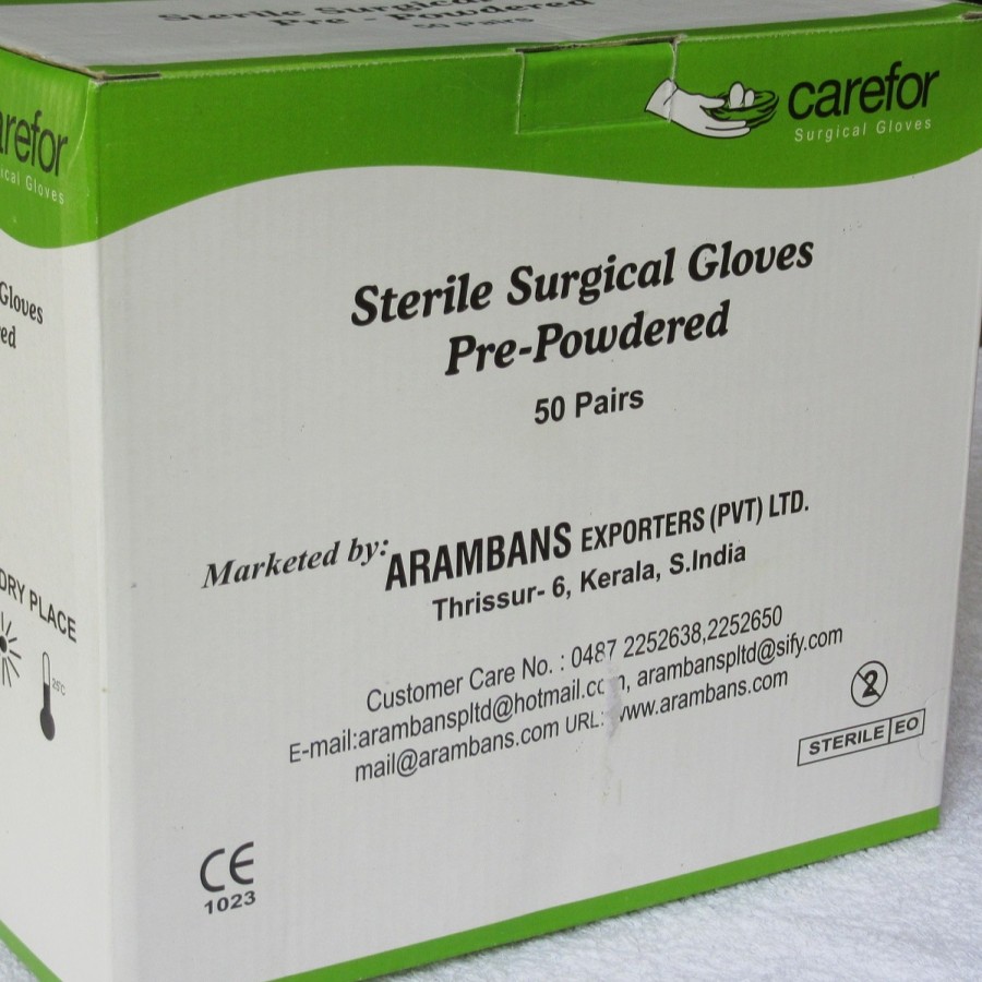CAREFOR STERILE SURGICALGLOVES POWDERED