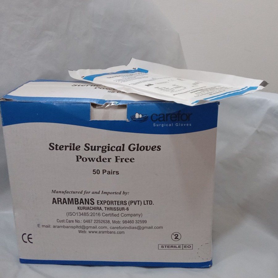 CAREFOR STERILE SURGICAL GLOVES POWDERFREE