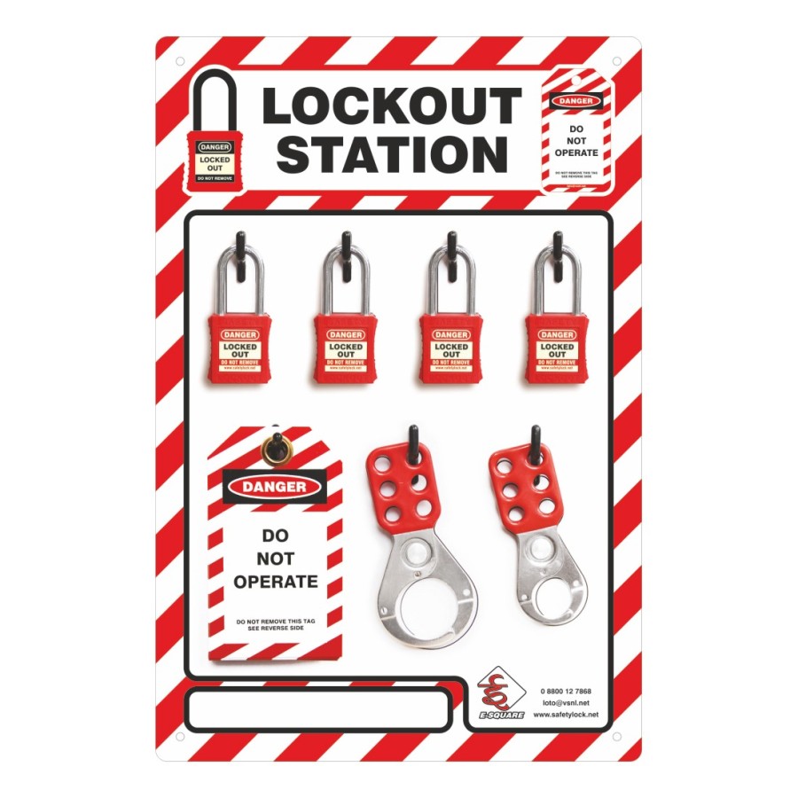Shadow Lockout Station for 4 Locks – With Goods
