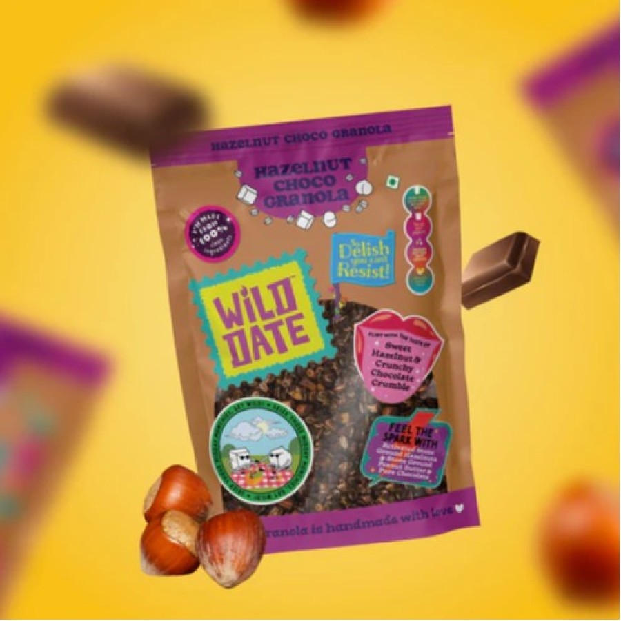 Hazelnut Choco Granola |Toasted Granola with Unprocessed Cane Sugar | Wildest Breakfast Granola in town | Pack of 250g