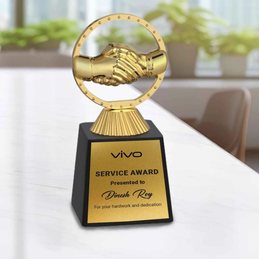 Personalized Premium HandshakeTropphies (17.78cm)