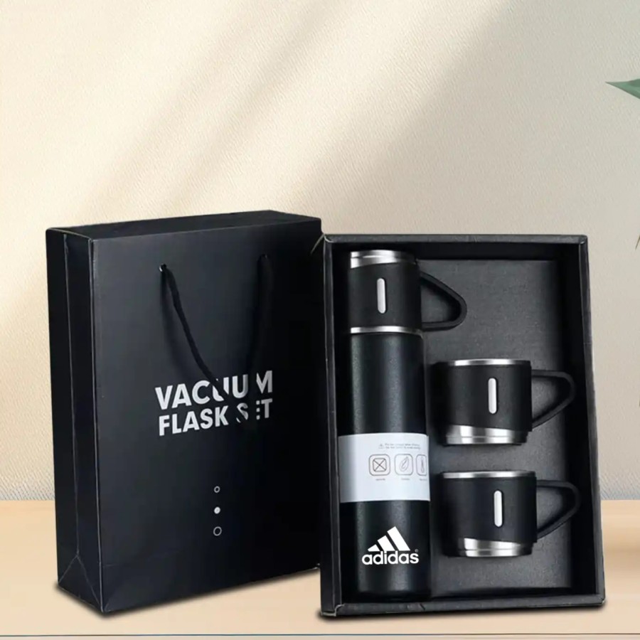 Custom Designed Vacuum Flask Set with Three Cups