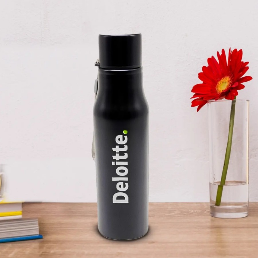 Customized Black Stainless Steel Bottle 1000 ml