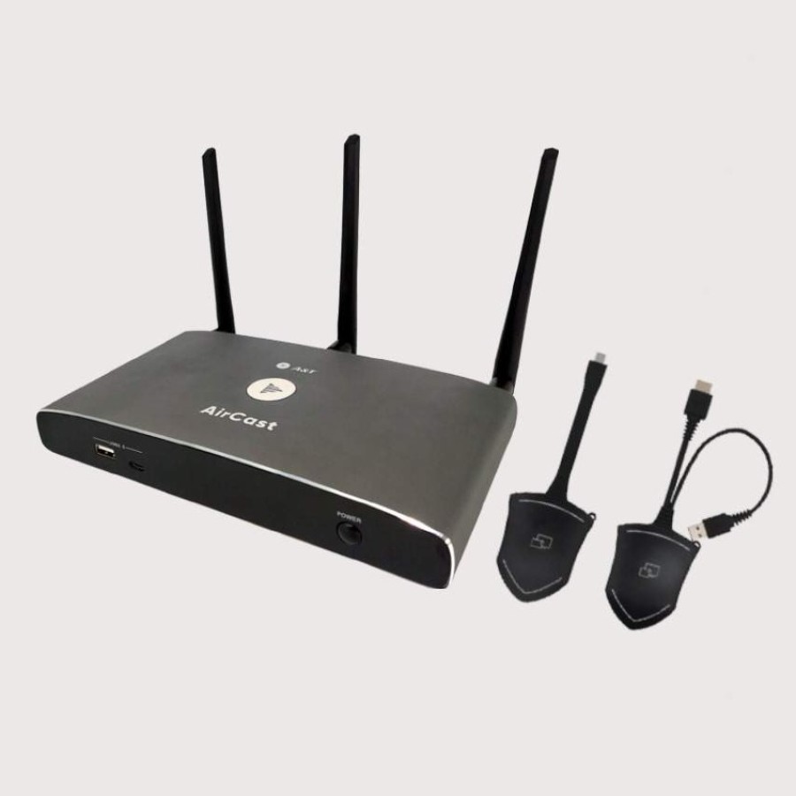 A&T Aircast - AC - W  -  Wireless Collaboration device, Aircast Pro connects you to room devices like cameras, mics, speakers, sound bars and displays