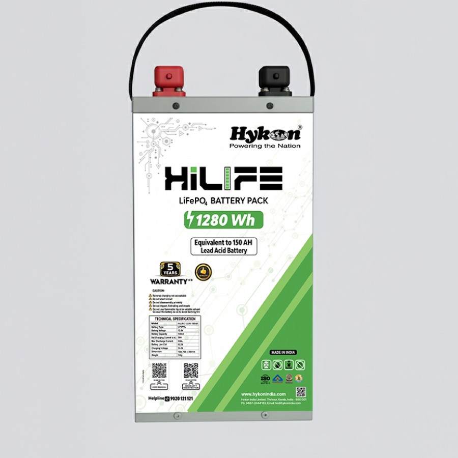 Hykon HiLIFE 12V 100Ah LiFePO4 Battery
