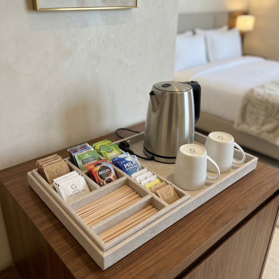 Tea/Coffee Maker Tray for Hospitality Industry