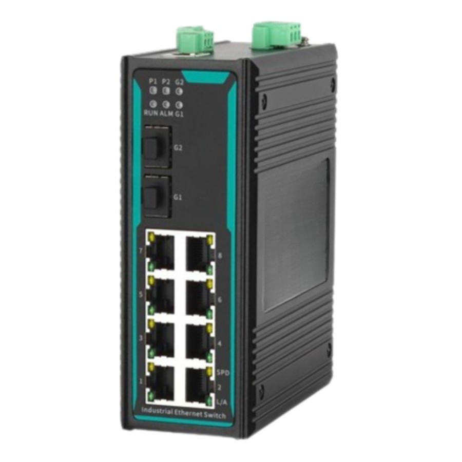 10-Port Gigabit Managed DIN-Rail Industrial Ethernet Switch