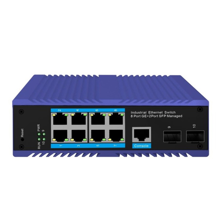 10-port 10/100M/1000M L2+ Managed Industrial Ethernet Switch