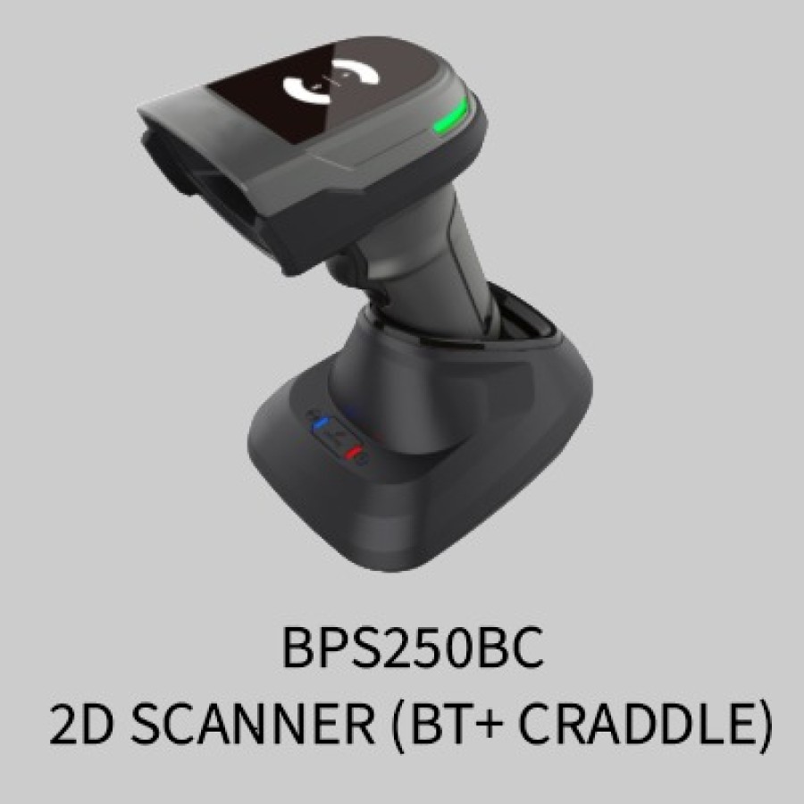 BPS250BC-2D SCANNER (BT+ CRADDLE)