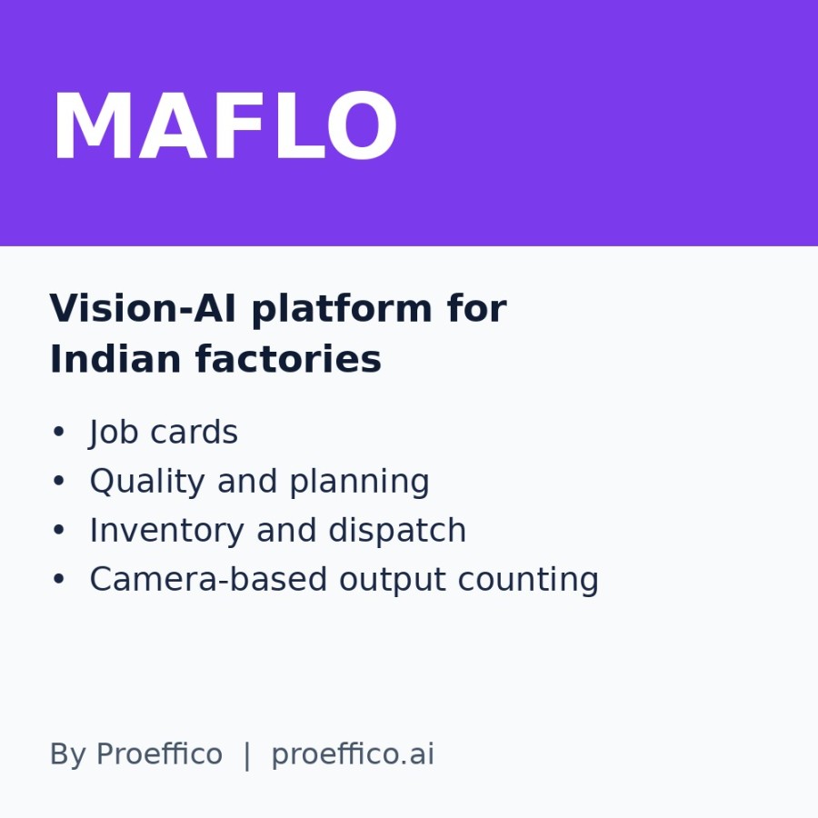 MAFLO: Vision-AI Manufacturing Platform for Indian Factories